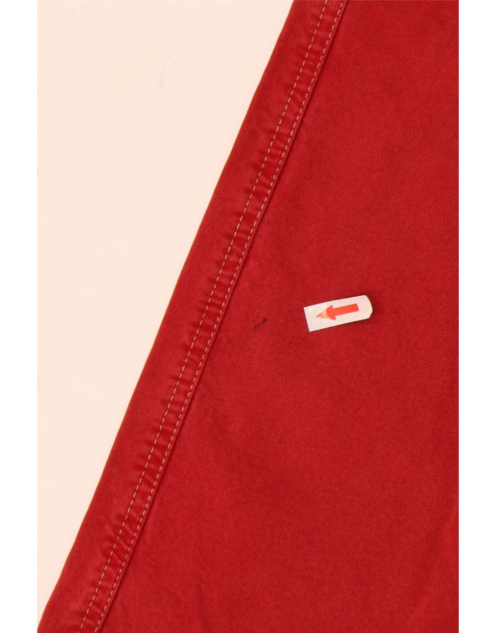 Jeckerson Herren Straight Jeans W34 L34 Rote Baumwolle