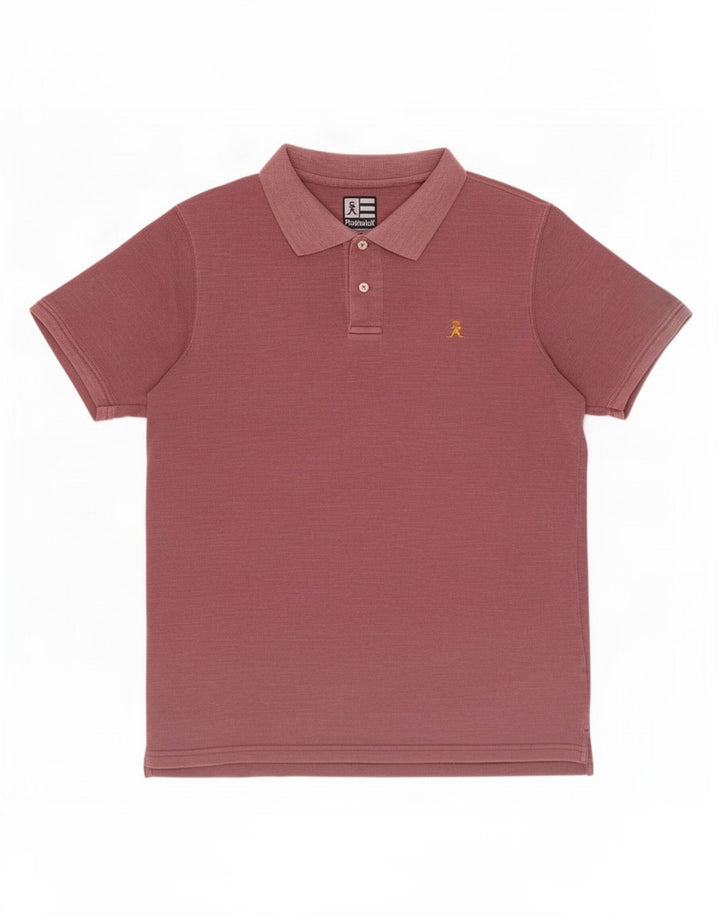 Pickwick Herren-Poloshirt aus mittelrosa Baumwolle