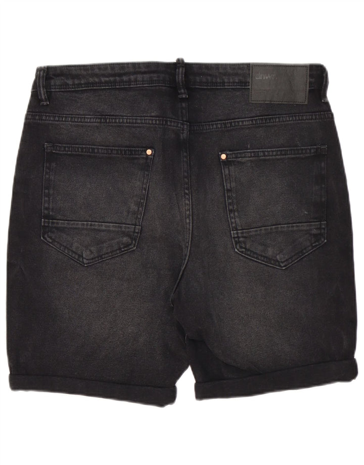 Zara Herren Jeansshorts EU 44 Large W34 Schwarze Baumwolle