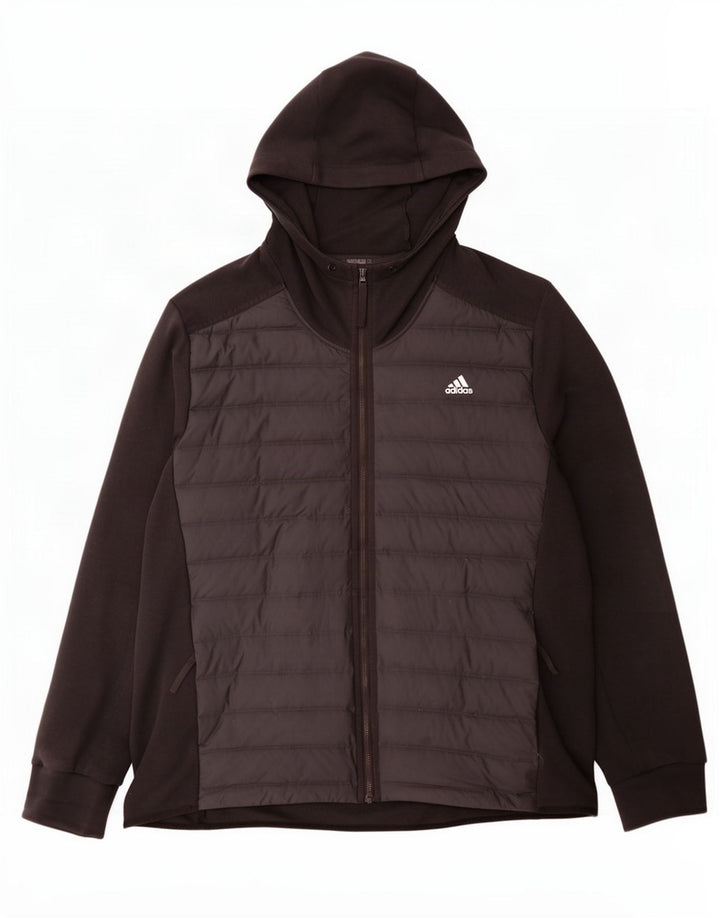 Adidas Herren Zip Hoodie Pullover 2XL Schwarz Polyester