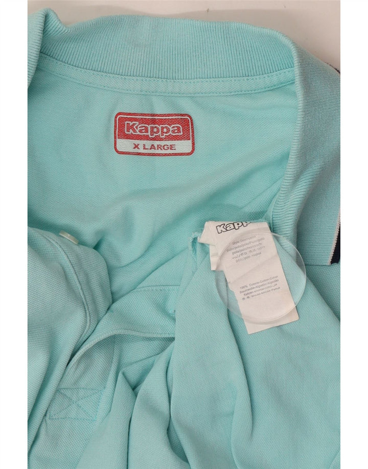 Kappa Herren Poloshirt XL Türkis Baumwolle