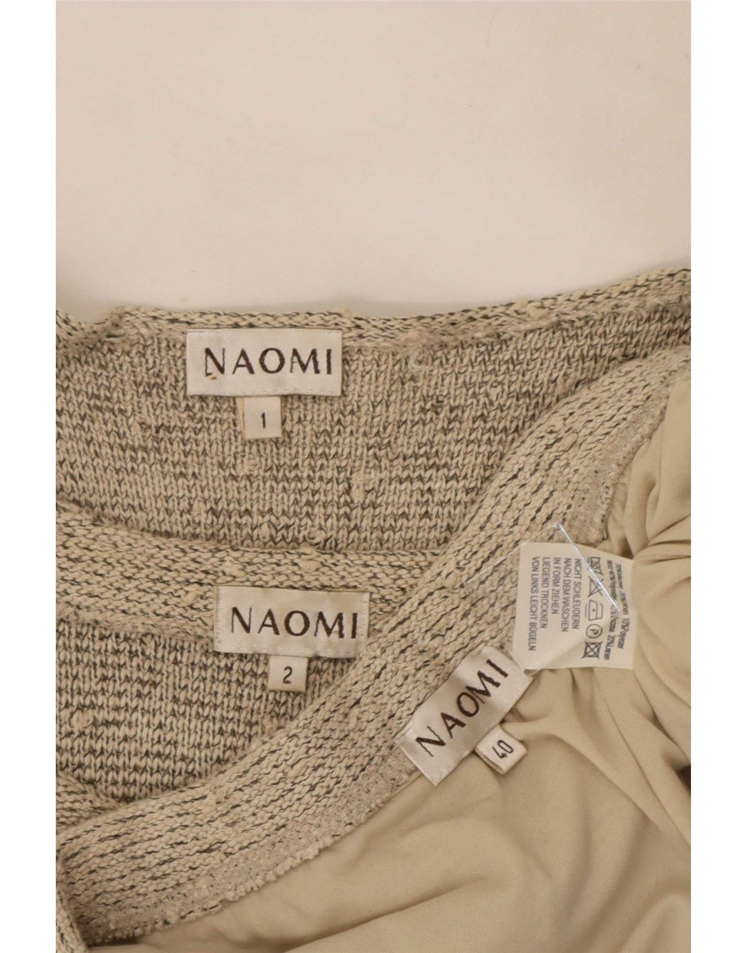 Naomi Damen 3-teiliges Rockset EU 40 Medium W30 Graue Colourblock-Viskose