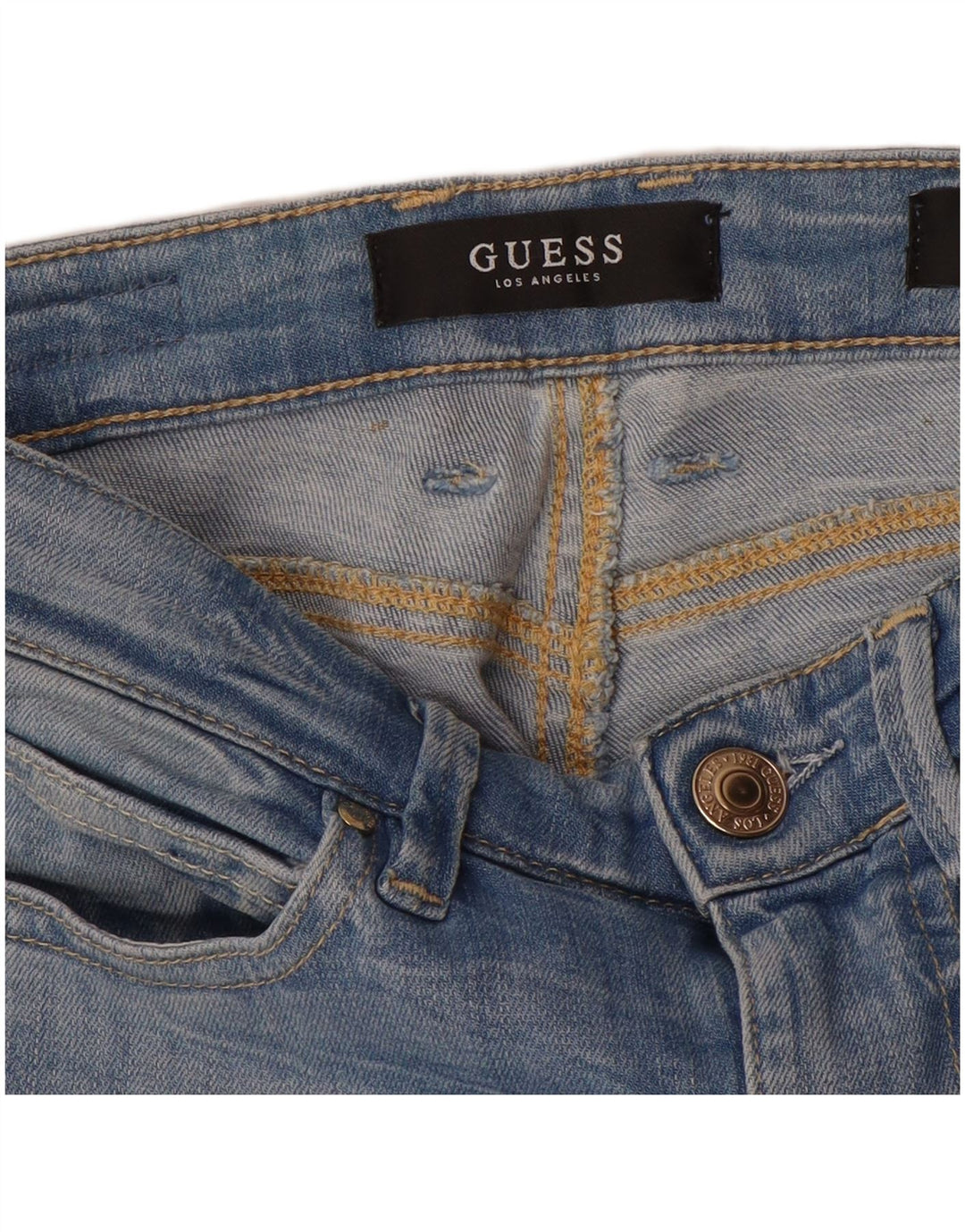 Guess Damen Skinny Jeans W24 L27 Blau