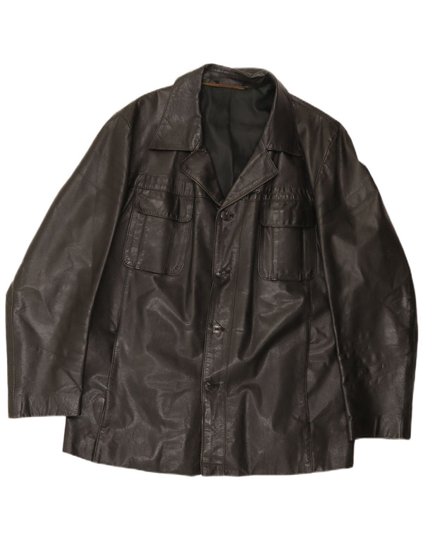 Zeiler Herren Lederjacke UK 40 Large Schwarz