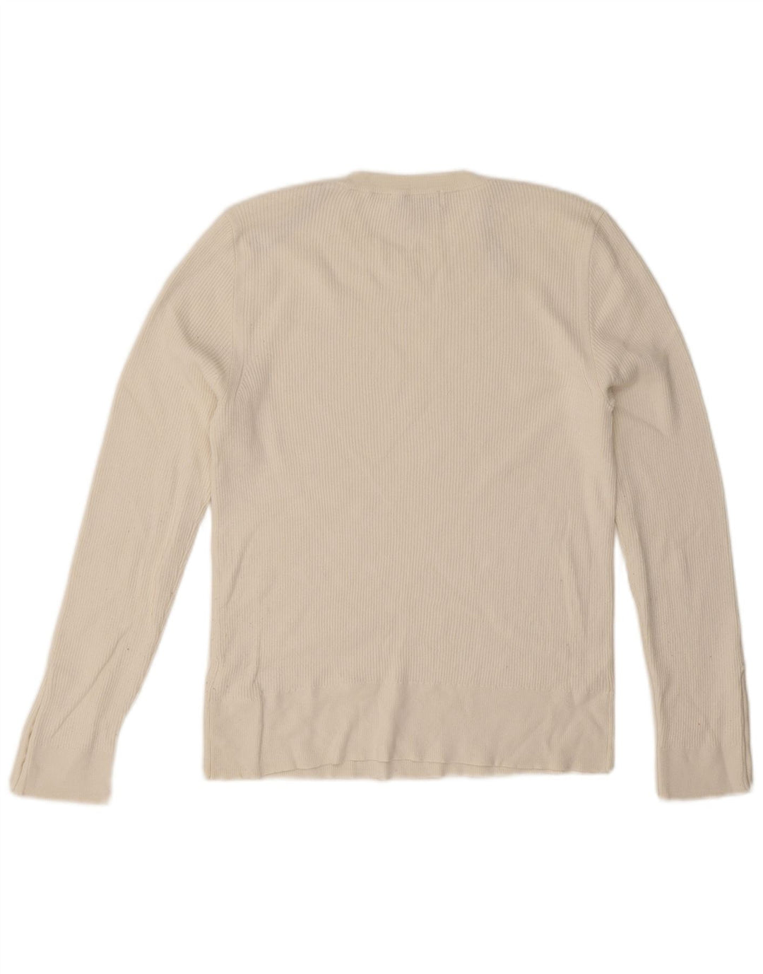 Marks & Spencer Damen Top Langarm UK 16 Large Weiße Viskose