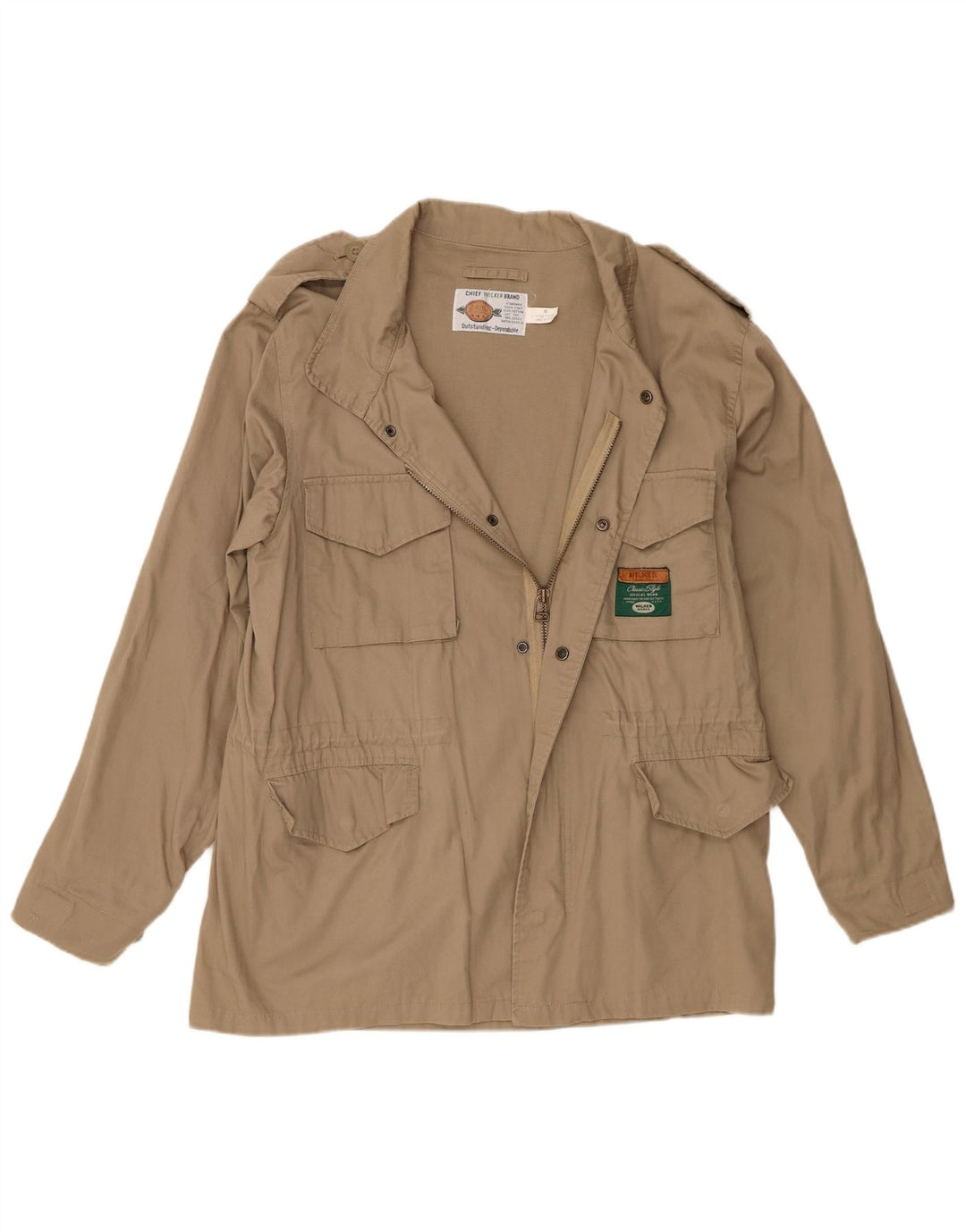 Wilker Herren Militärjacke UK 38 Mittelbeige Baumwolle