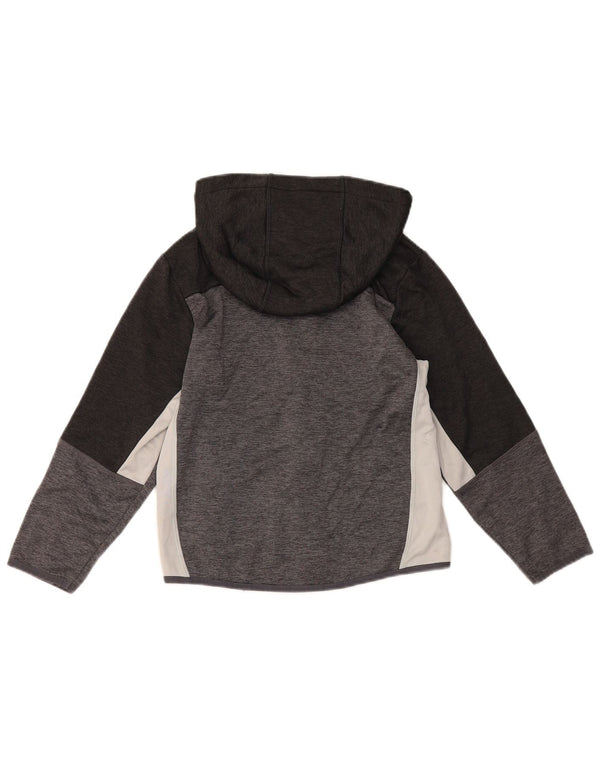 Russell Athletic Jungen-Kapuzenpullover mit Reißverschluss, 10–11 Jahre, Größe L, Grau, Farbblock