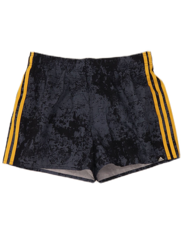 Adidas Herren Sportshorts Mittelgraues Batik-Polyester