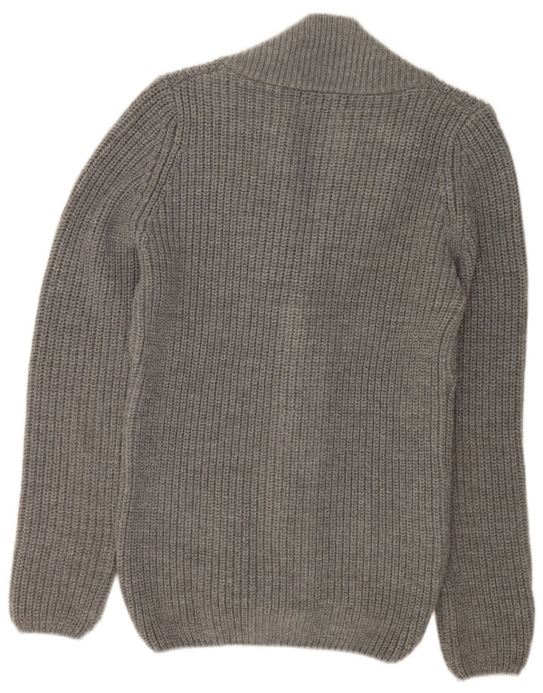 Zara Herren-Cardigan-Pullover Mittelgrau