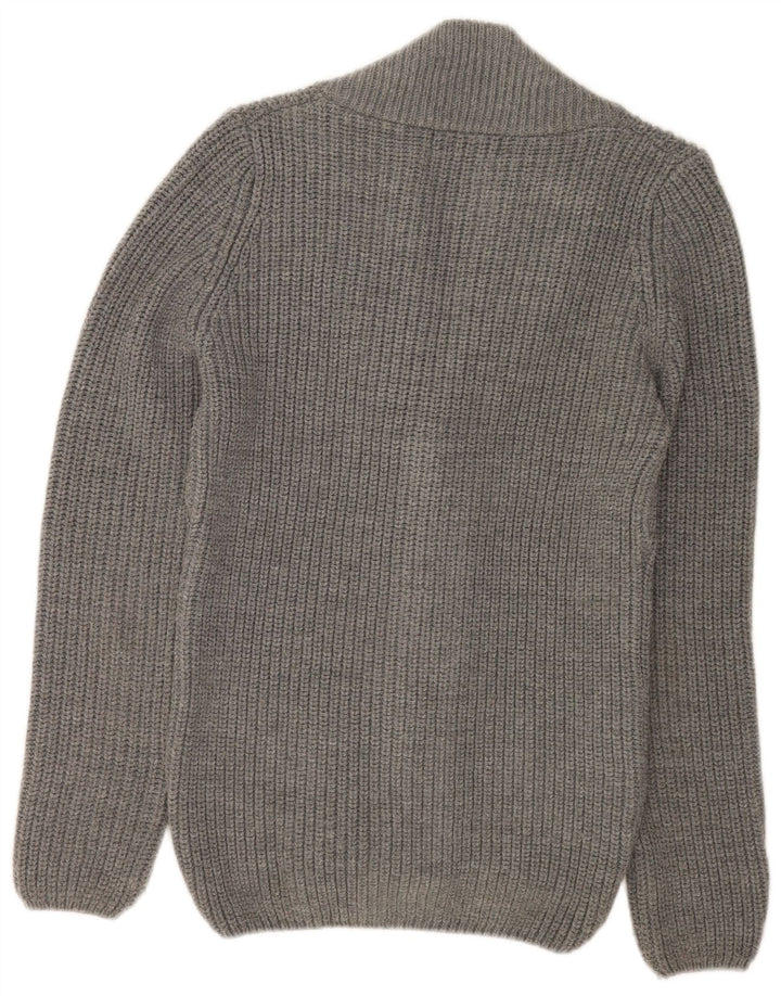 Zara Herren-Cardigan-Pullover Mittelgrau