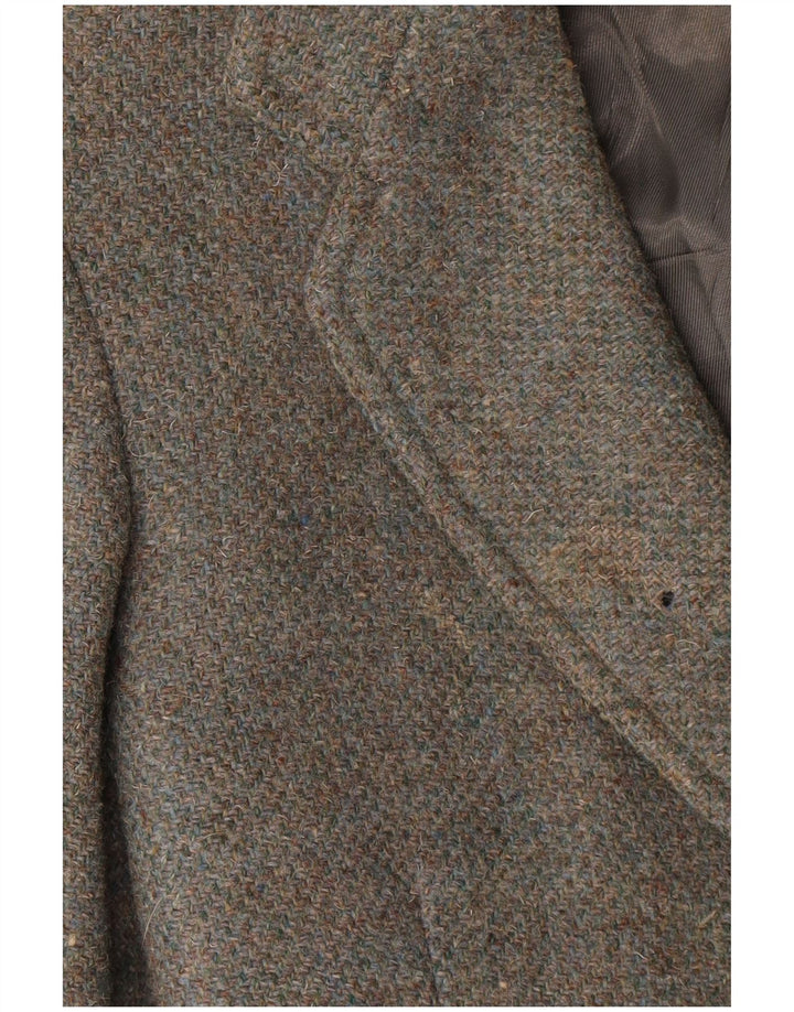 Harris Tweed Herren-Blazer mit 2 Knöpfen, UK 36, kleine graue Wolle