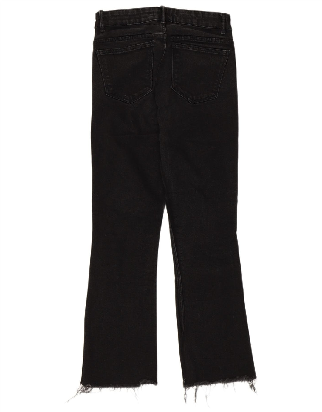 Zara Damen Bootcut Jeans EU 38 Small W28 L25 Schwarze Baumwolle