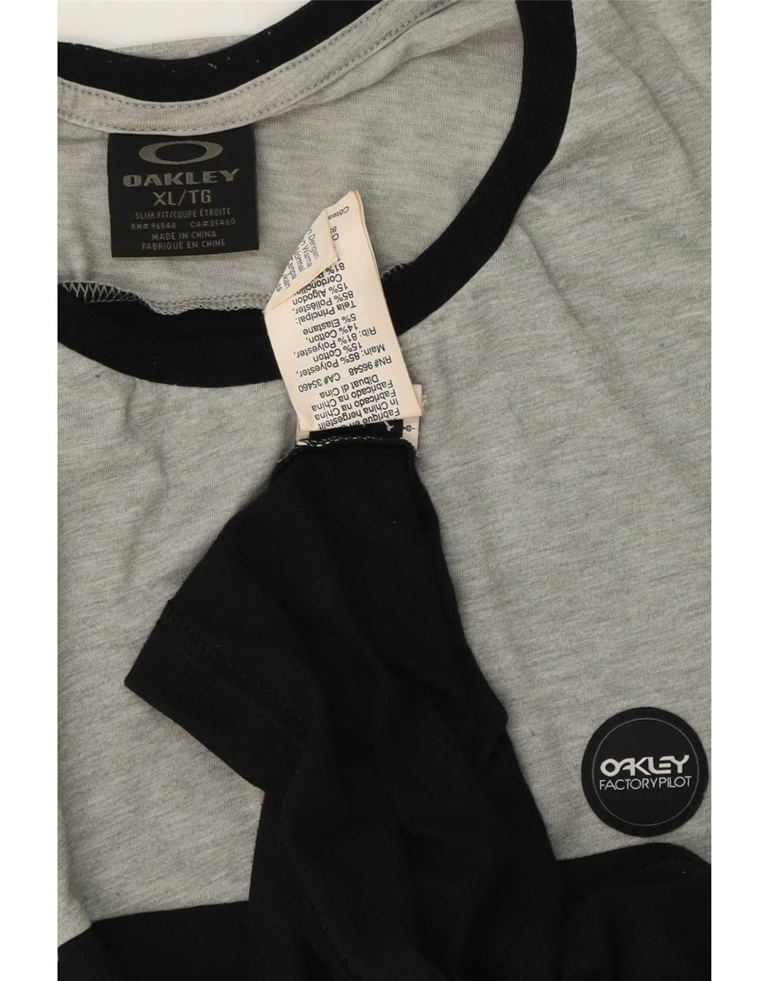 Oakley Herren T-Shirt Top XL Schwarz Colourblock Polyester