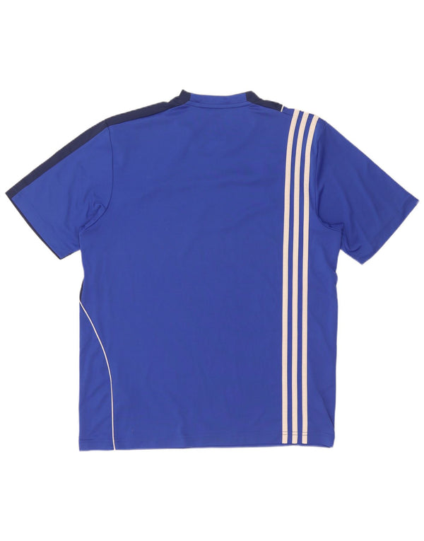 Adidas Herren Climalite Graphic T-Shirt Top UK 40/42 Mittelblau Farbblock