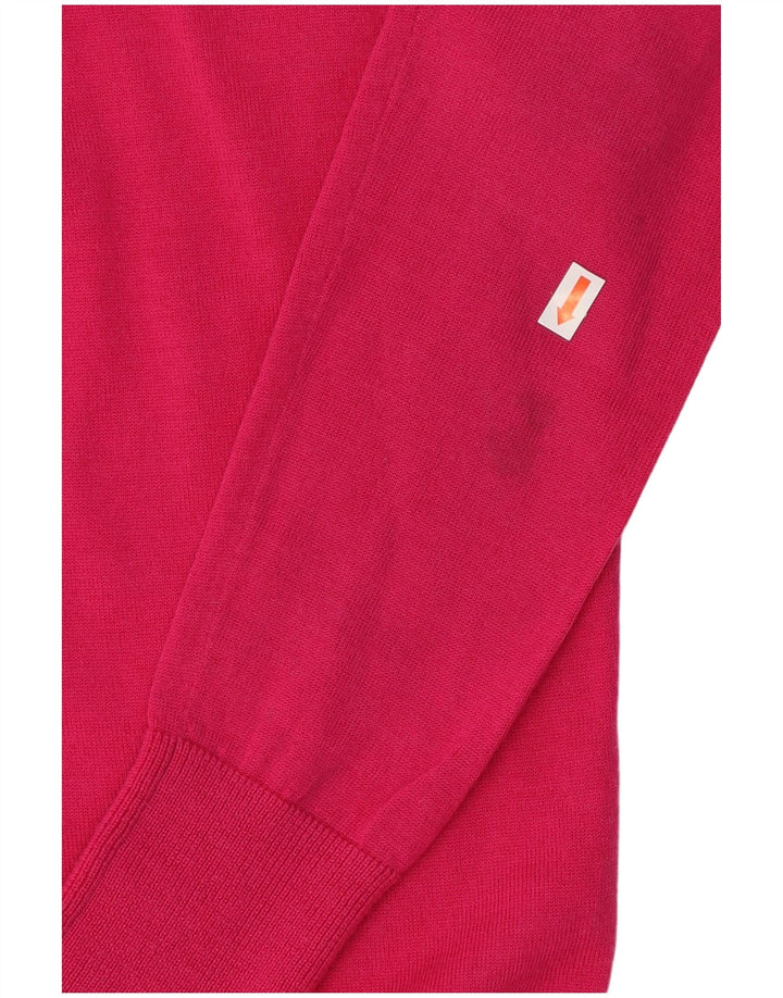 Lyle & Scott Damen-Pullover mit V-Ausschnitt, Gr. 10, Größe S, Rosa, Merinowolle