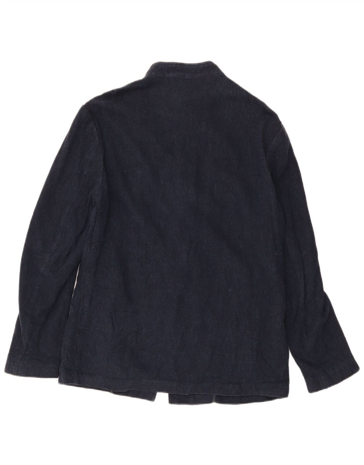 ZARA Herren Duffle Jacke UK 38 Mittel Marineblau Leinen