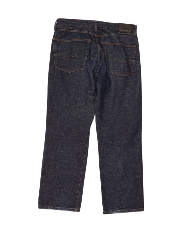 Hugo Boss Damen Straight Jeans W36 L30 Marineblaue Baumwolle