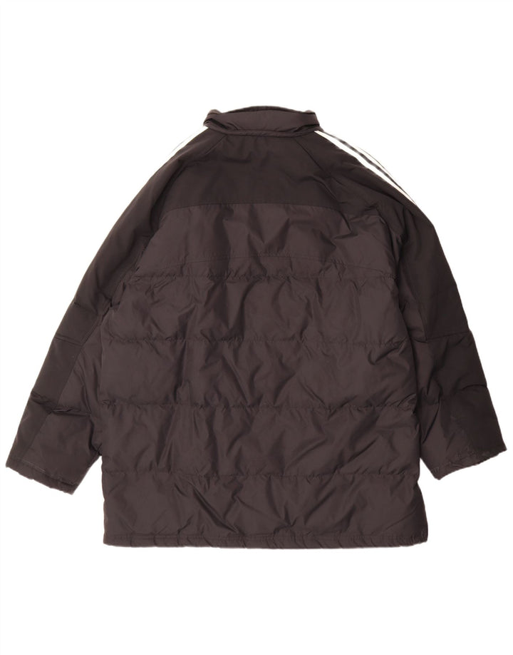 Adidas Herren Wattierte Jacke UK 40 Large Schwarz Colourblock Polyester