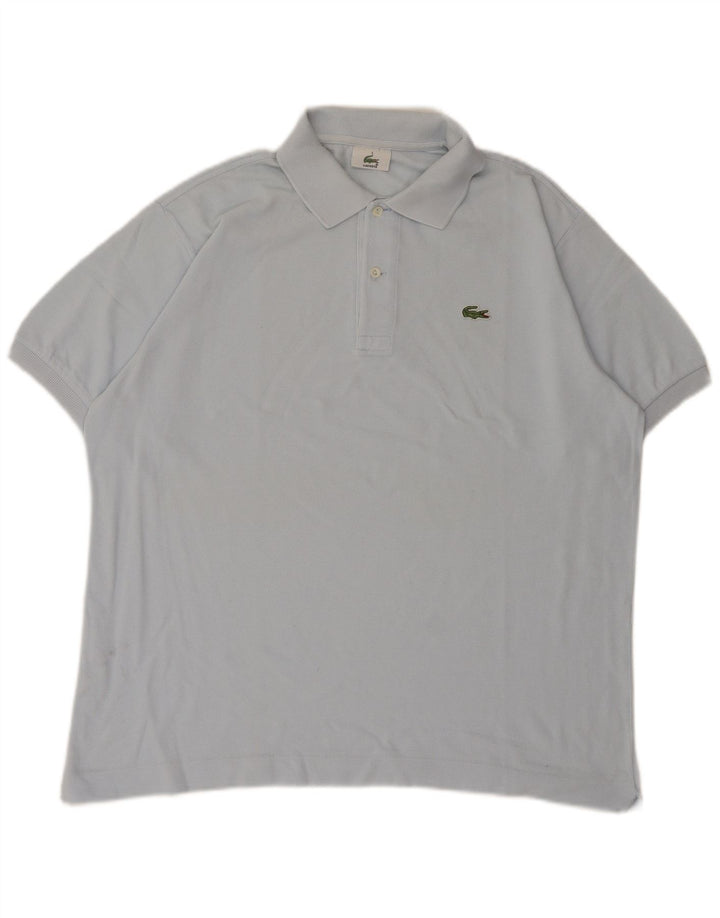 Lacoste Herren-Poloshirt, Größe 5, groß, blaue Baumwolle