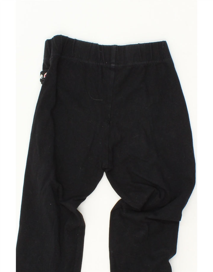 ELLESSE Womens Graphic Leggings UK 6 XS Black Vintage Ellesse and Second-Hand Ellesse from Messina Hembry 