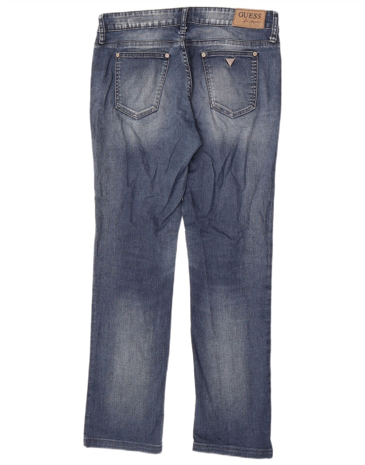 Guess Damen Nicole Straight Jeans W30 L30 Marineblau