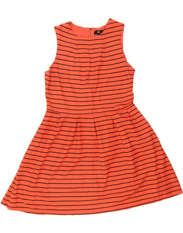 MOSSIMO Womens Sleeveless A-Line Dress UK 20 2XL Orange Striped Polyester Vintage Mossimo and Second-Hand Mossimo from Messina Hembry 