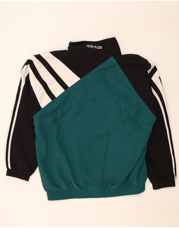 Adidas Herren-Trainingsanzug mit grafischem Oberteil, XL, grünes Farbblock-Polyester