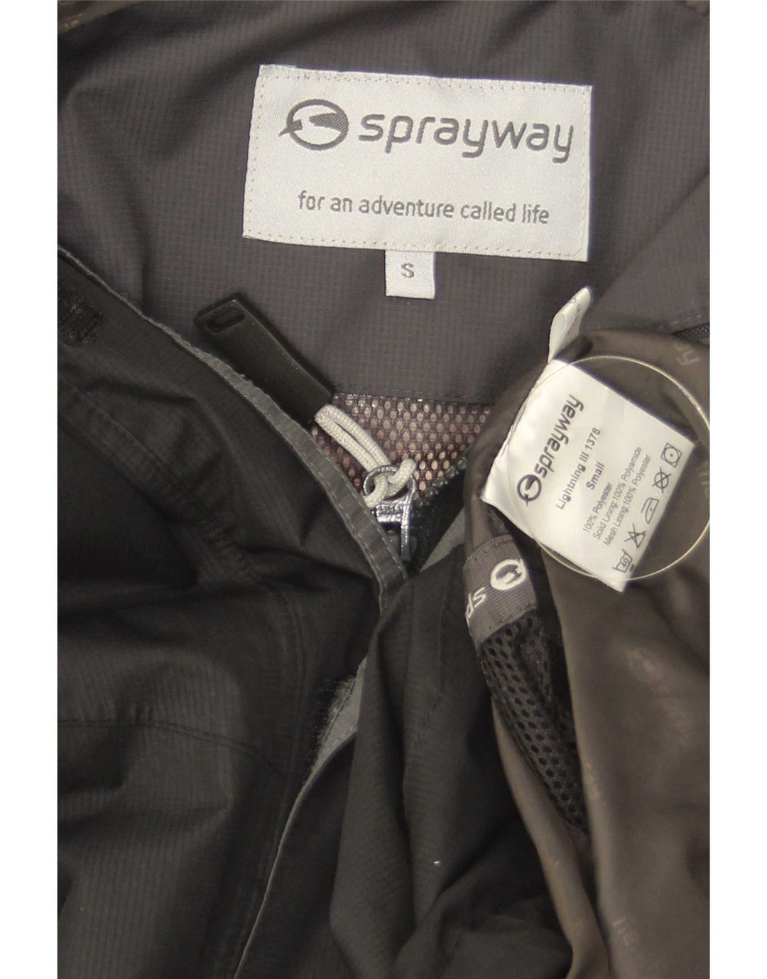 Sprayway Herren-Windbreaker-Jacke, UK 36, Größe S, Schwarz, Colourblock-Polyester