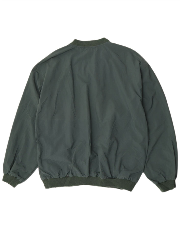 Izod Herren-Pullover-Trainingsanzugoberteil, großes grünes Nylon