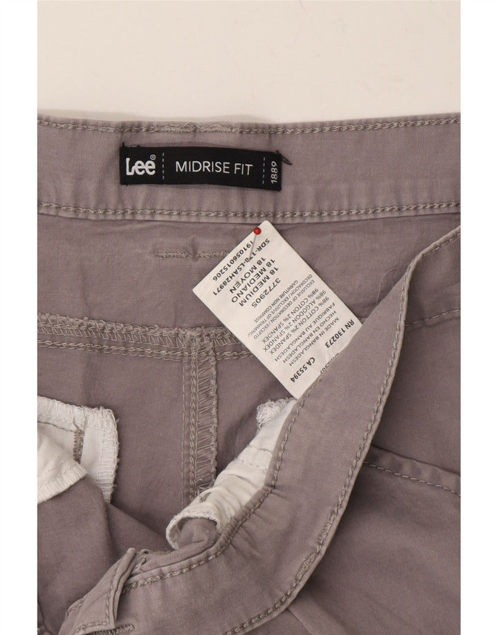 LEE Womens Mid Rise Cargo Shorts US 18 2XL W40 Grey Cotton Vintage Lee and Second-Hand Lee from Messina Hembry 