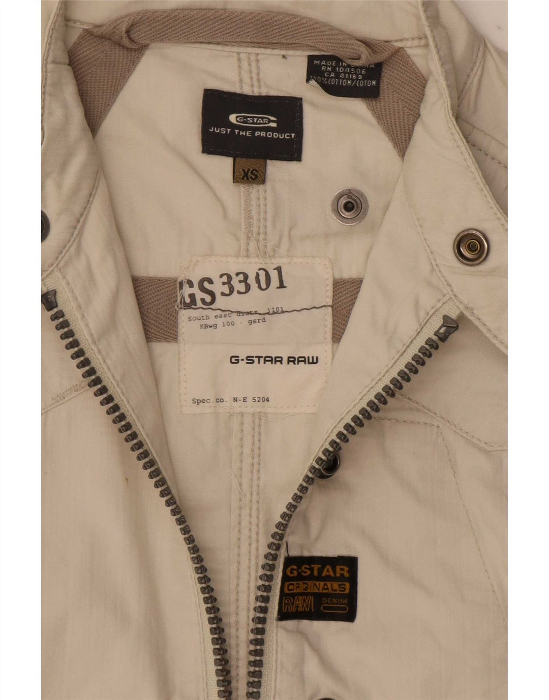 G-Star Damen Utility-Jacke UK 6 XS Beige Baumwolle
