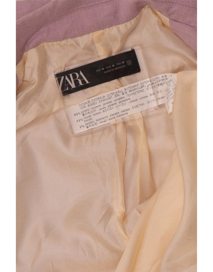 Zweireihiger Blazer für Damen von Zara, UK 12, mittelrosa, Polyester