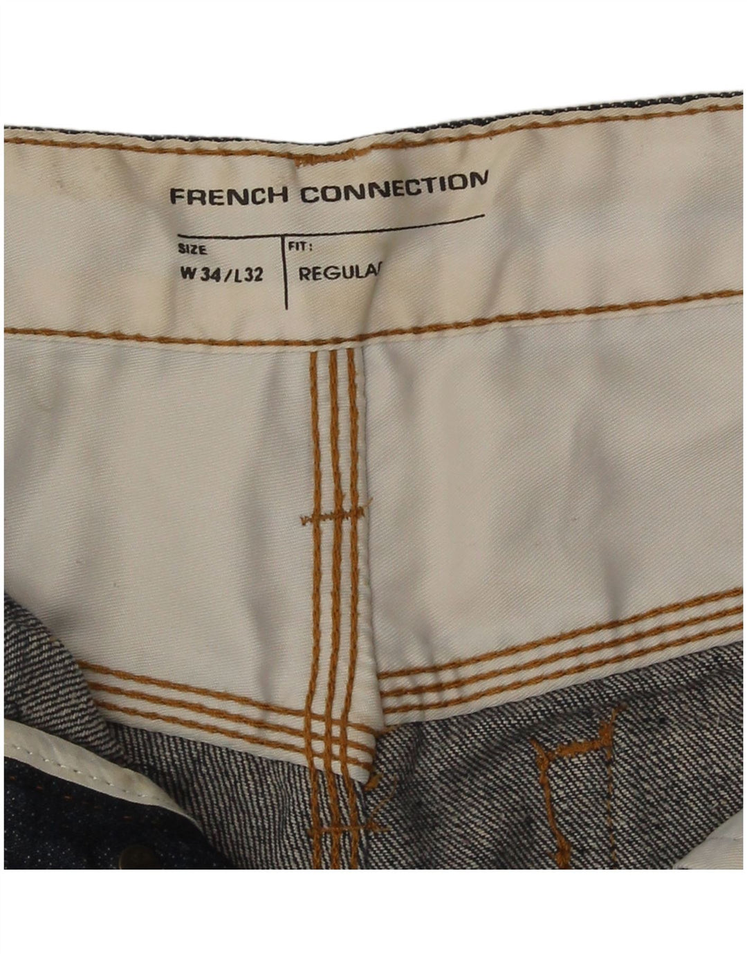 French Connection Herren-Jeans, normal, gerade, W34, L32, marineblau, Baumwolle