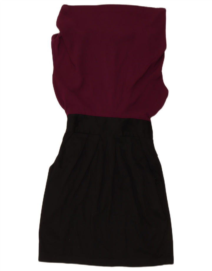 CLOSET Ärmelloses Etuikleid für Damen, UK-Größe 10, Größe S, Schwarz, Colourblock-Baumwolle