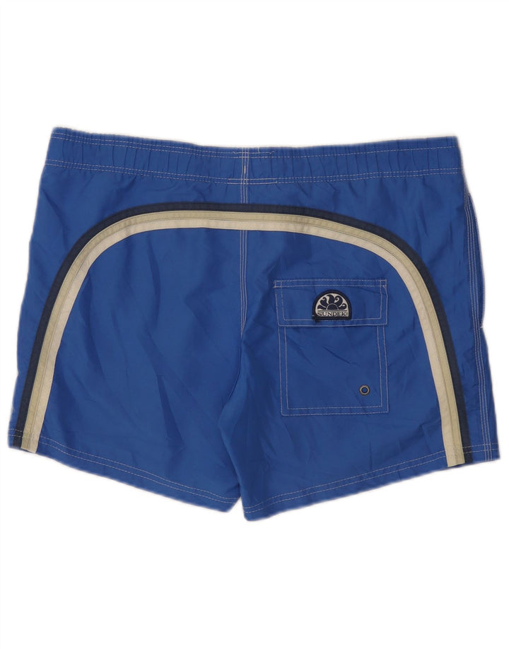 Sundek Herren-Badeshorts, groß, blau, Farbblock