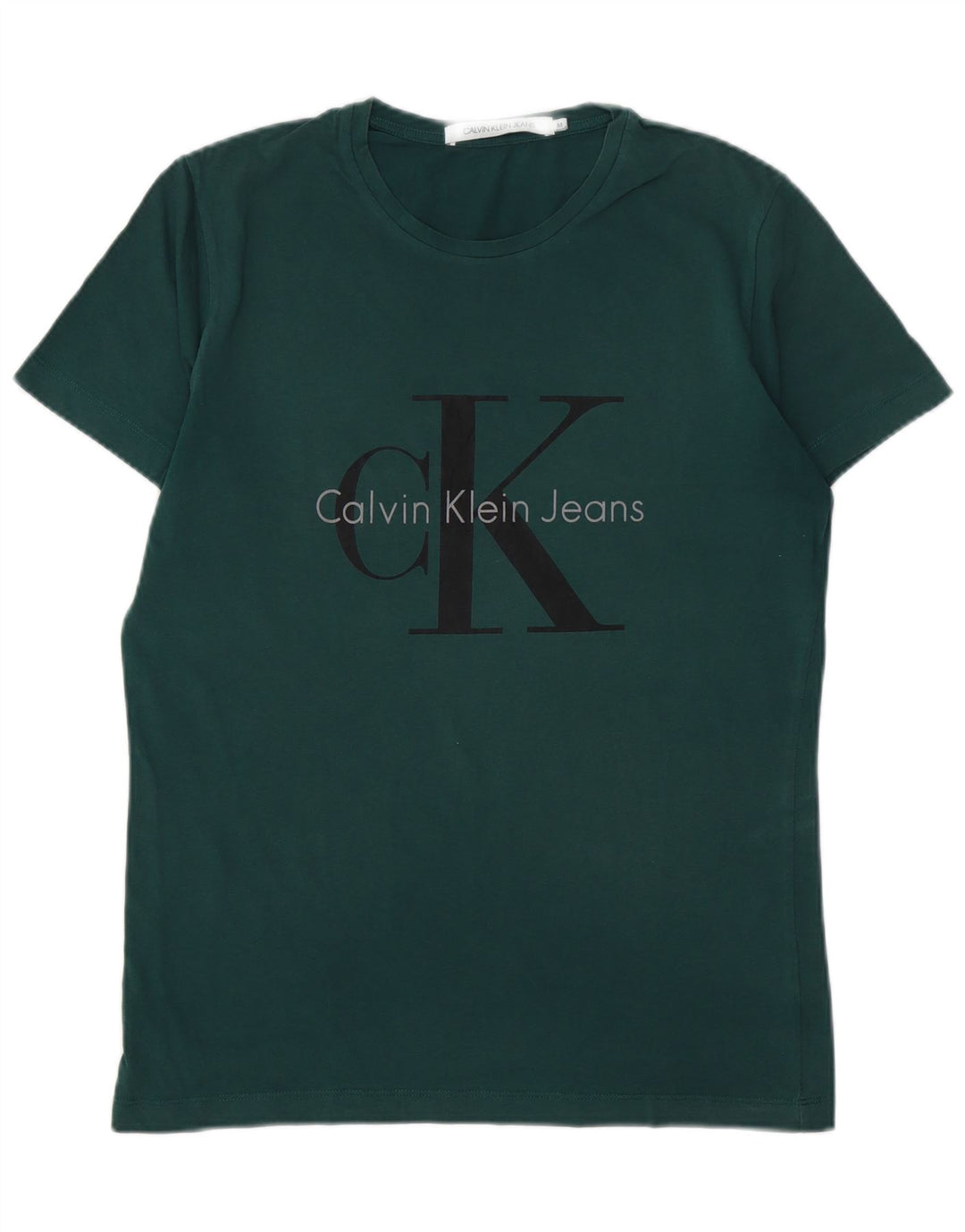 CALVIN KLEIN JEANS Herren Grafik-T-Shirt-Oberteil Mittelgrün