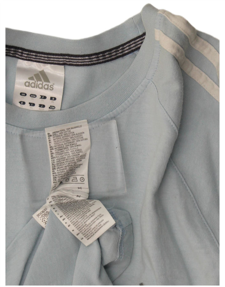 Adidas Herren T-Shirt Top XL Blau Baumwolle