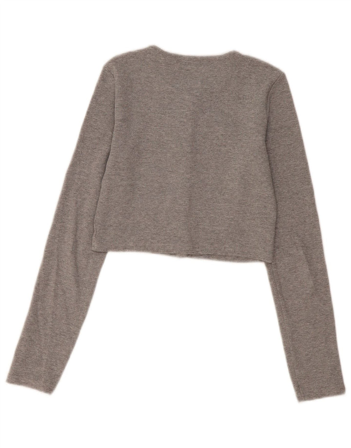 Zara Damen Crop Top UK 8 Small Grau