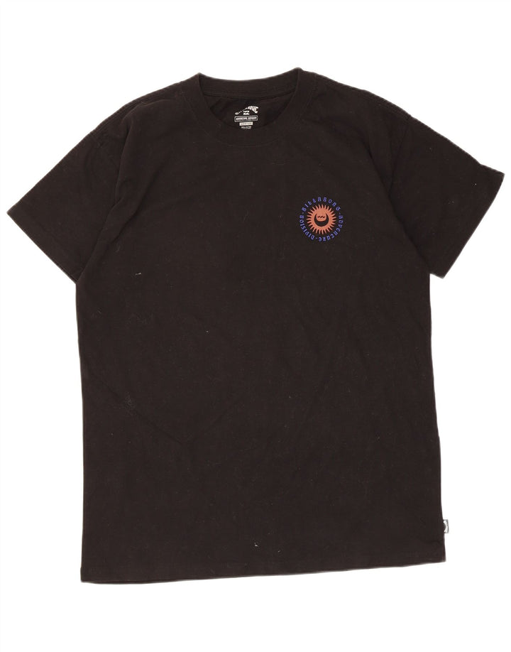 Billabong Herren Grafik-T-Shirt-Oberteil aus mittelschwarzer Baumwolle