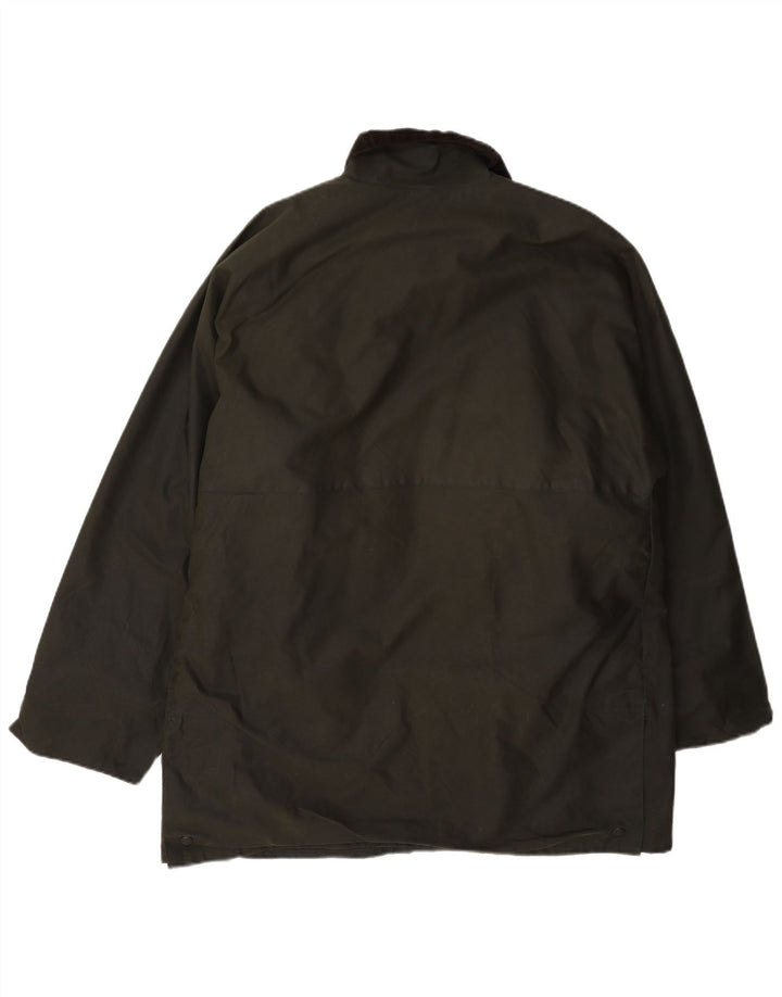 Vintage Herrenjacke aus gewachster Baumwolle UK 40 Large Grün