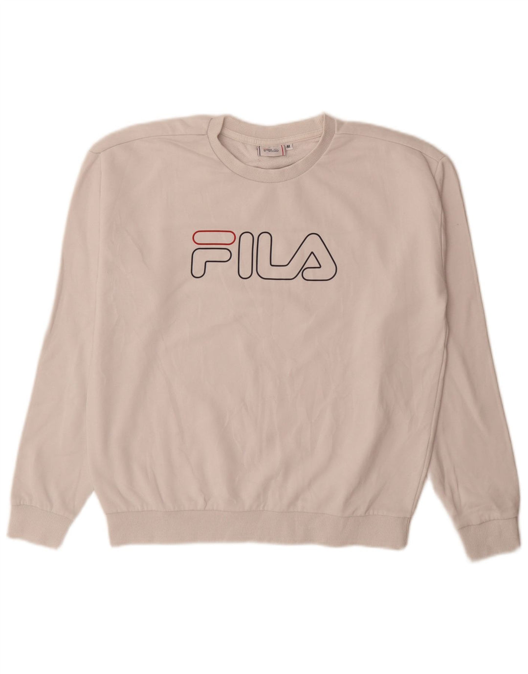 Fila Damen Grafik-Sweatshirt-Pullover UK 14 Mittelweiß