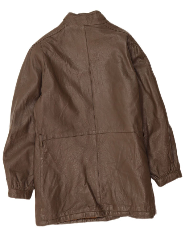 Vintage Damen Lederjacke IT 44 Mittelgrau