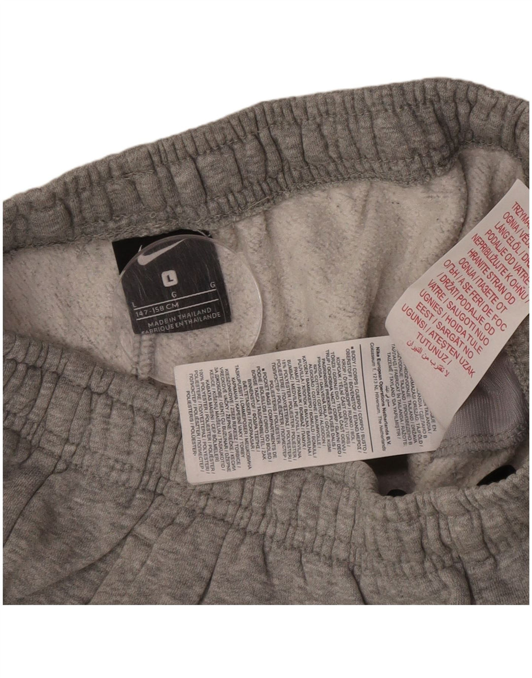 Nike Sportshorts für Jungen, 12–13 Jahre, Größe L, Grau, Baumwolle
