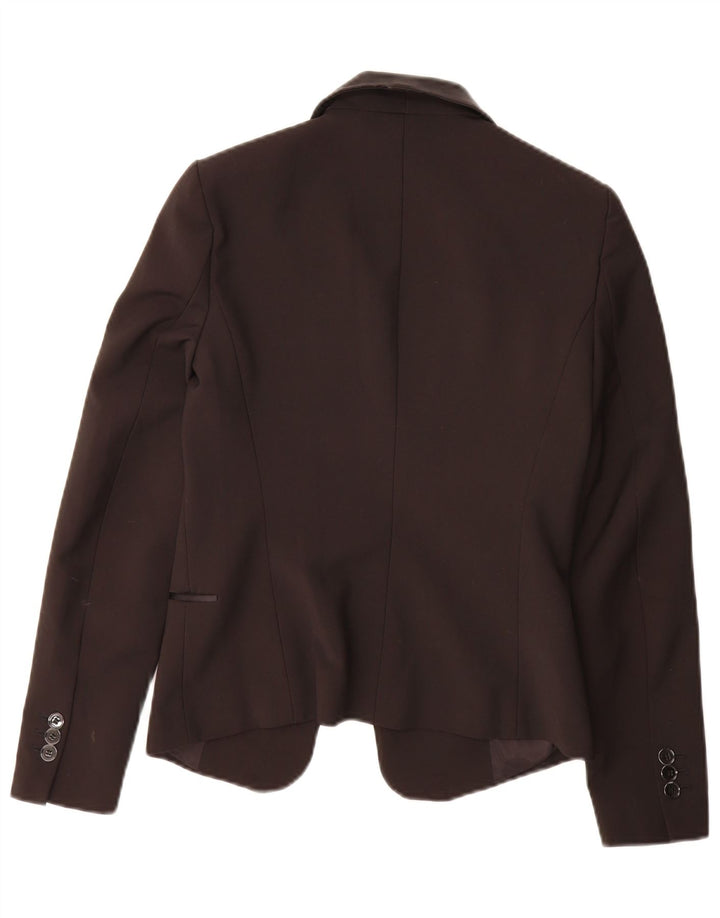 Zara Damen Blazer Jacke UK 6 XS Schwarz