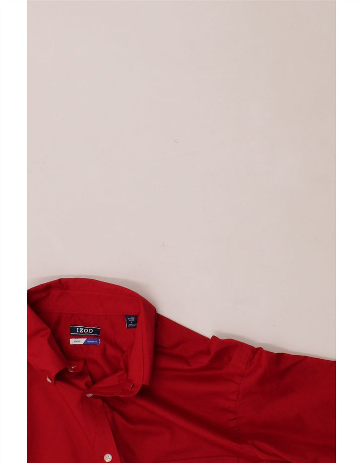 IZOD Mens Regular Fit Shirt Size 16 1/2 Large Red Vintage Izod and Second-Hand Izod from Messina Hembry 