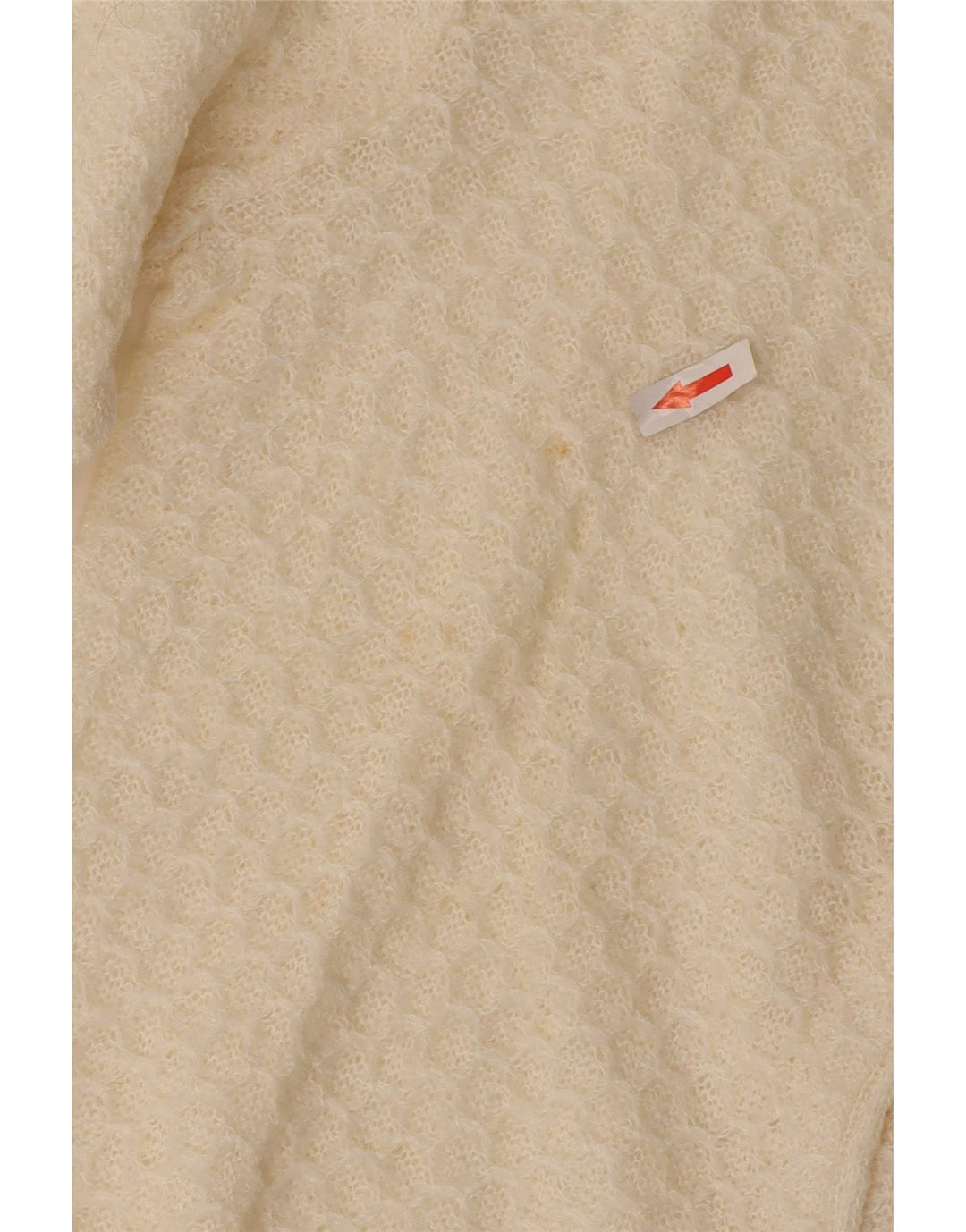 Vintage Damen Cardigan Pullover UK 10 Small Off White
