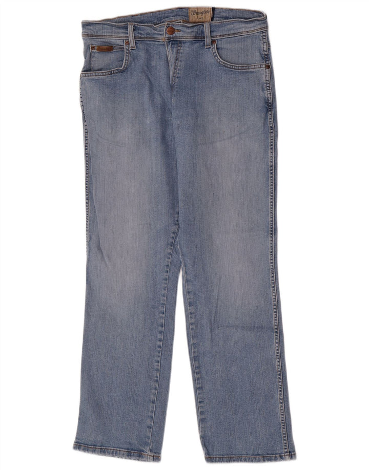 Wrangler Herren Texas Stretch Straight Jeans W34 L30 Blaue Baumwolle