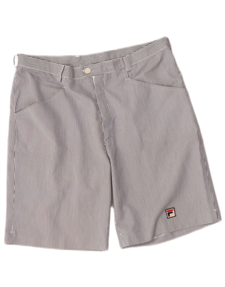 Fila Damen Freizeitshorts W32 Große blaue Nadelstreifen