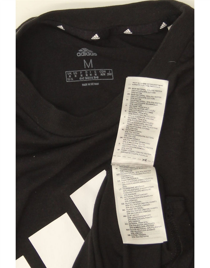 Adidas Damen Graphic Vest Top UK 14 Mittelschwarzes Polyester