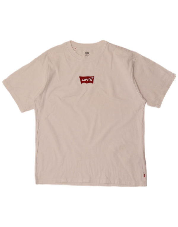 Levi's Herren Vintage Fit T-Shirt-Oberteil aus mittelweißer Baumwolle